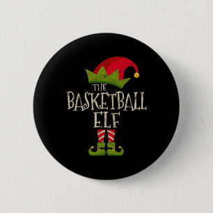Easy The Basketball Elf Costume Family Group Gift  2 Inch Round Button
