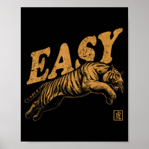 Easy Tiger Retro Distressed Vintage  Poster