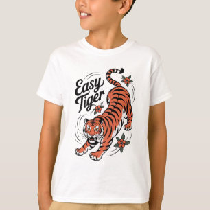 Easy Tiger Tattoo Style Graphic Tee   Traditional 