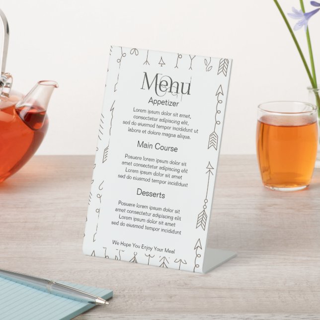Easy to Design Your Own Custom Personalized Menu Pedestal Sign (In SItu)