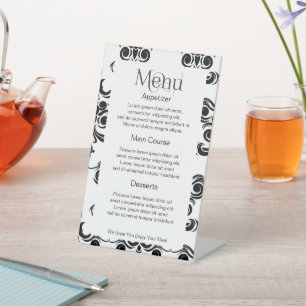 Easy to Design Your Own Custom Personalized Menu Pedestal Sign