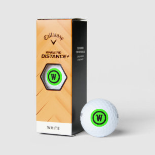 Easy To Find Bright Green Letter Initial Golf Balls