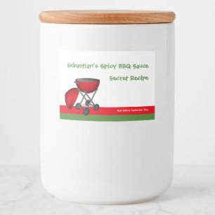 Easy To Personalize BBQ Sauce Design Food Label