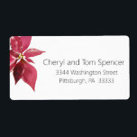Easy To Read Christmas Return Address Label<br><div class="desc">Label your mail with this easy to read monogram return address label. This design features a Christmas flower and custom typography on a crisp,  white background. Add your information to complete the look.</div>