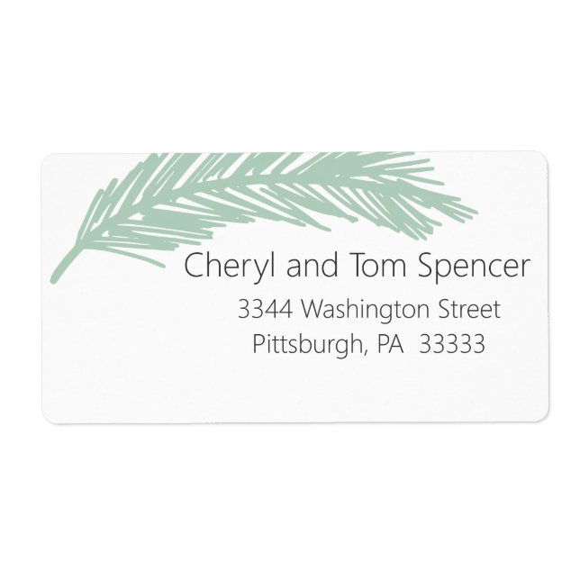 Easy To Read Minimal Return Address Label (Front)