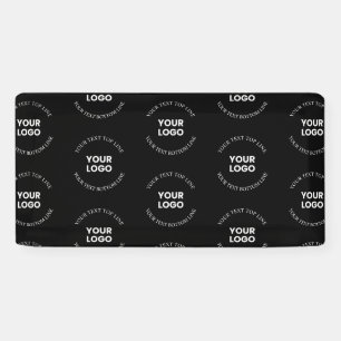 Easy to Replace Logo & Editable Text Pattern Banner
