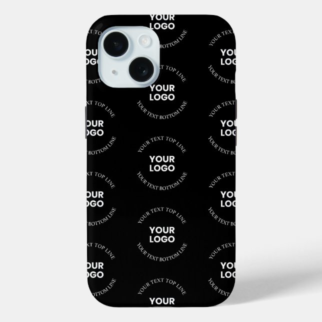 Easy to Replace Logo & Editable Text Pattern Case-Mate iPhone Case (Back)