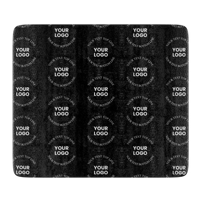 Easy to Replace Logo & Editable Text Pattern Cutting Board (Front)