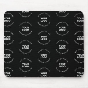 Easy to Replace Logo & Editable Text Pattern Mouse Pad