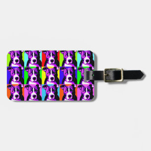 Easy to Spot Colourful Pit Bull Graphic Luggage Luggage Tag