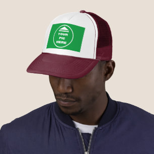 EASY! Trucker Hat - White and Maroon - Customize