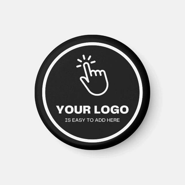 Easy Upload Your Logo Custom Low Minimums Black Magnet (Front)