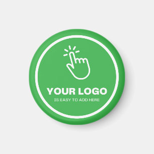 Easy Upload Your Logo Custom Low Minimums Green Magnet