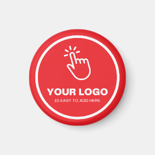 Easy Upload Your Logo Custom Low Minimums Red Magnet