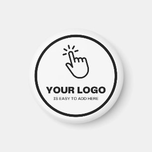 Easy Upload Your Logo Custom Low Minimums White Magnet