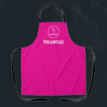 Easy Upload Your Logo Custom Volunteer Pink Apron<br><div class="desc">Featuring low minimums and available in multiple styles,  this branded volunteer apron is easy to customize for any business or company. It's simple to replace the template logo with your own. Perfect for advertising when your business participates in volunteer work.</div>