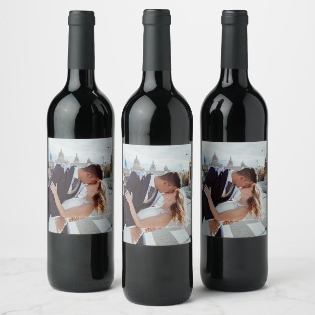 EASY!  Wine Bottle Labels Personalized - Add Image (Bottles)