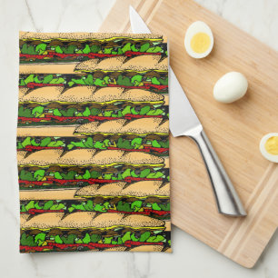 Eat A Hoagie Day Kitchen Towel