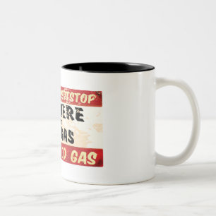 Eat and get gas Two-Tone coffee mug