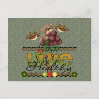 Eat and Live Healthy Postcard