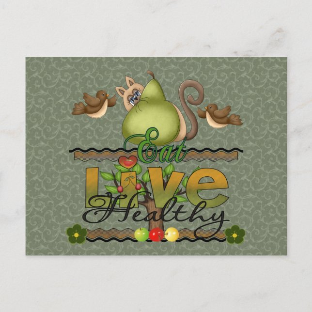 Eat and Live Healthy Postcard (Front)