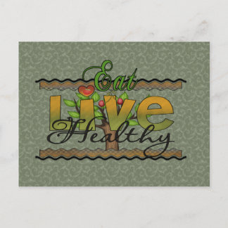 Eat and Live Healthy Postcard