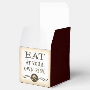 Eat At Your Own Risk Halloween Party Props Favor Box
