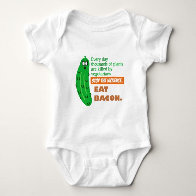 Eat Bacon Baby Bodysuit (Front)