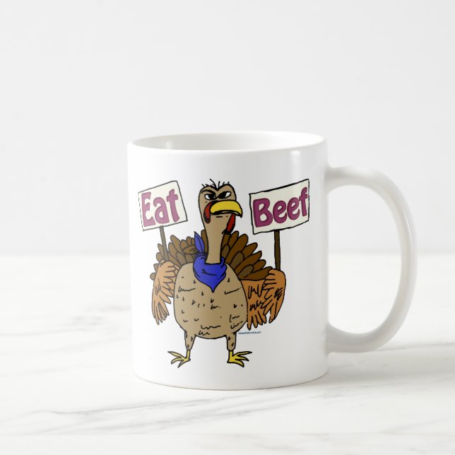 Eat Beef - Talking Turkey Coffee Mug (Right)