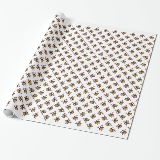Eat Beef - Talking Turkey Wrapping Paper (Unrolled)