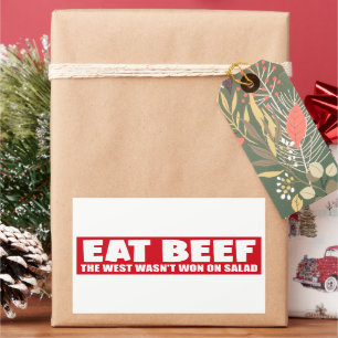 Eat Beef The West Wasn't Won On Salad Funny Bumper Sticker