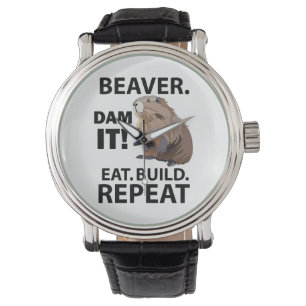 Eat Build Repeat Funny Beaver Animal  Watch