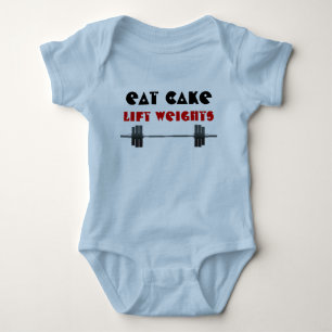 Eat cake Lift weights Baby Bodysuit