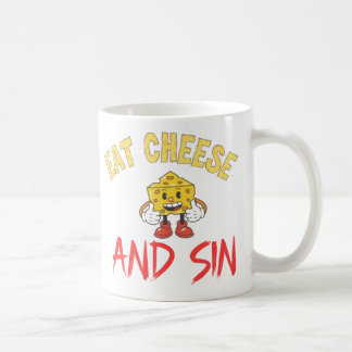 eat cheese and sin, funny cheese i love cheese tee coffee mug