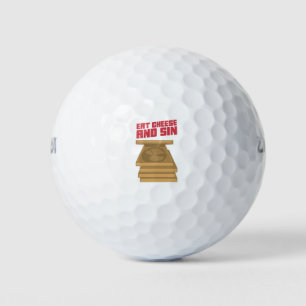 Eat Cheese And Sin Golf Balls