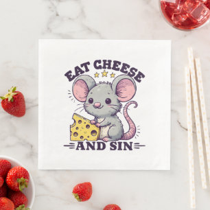 Eat Cheese And Sin Napkin