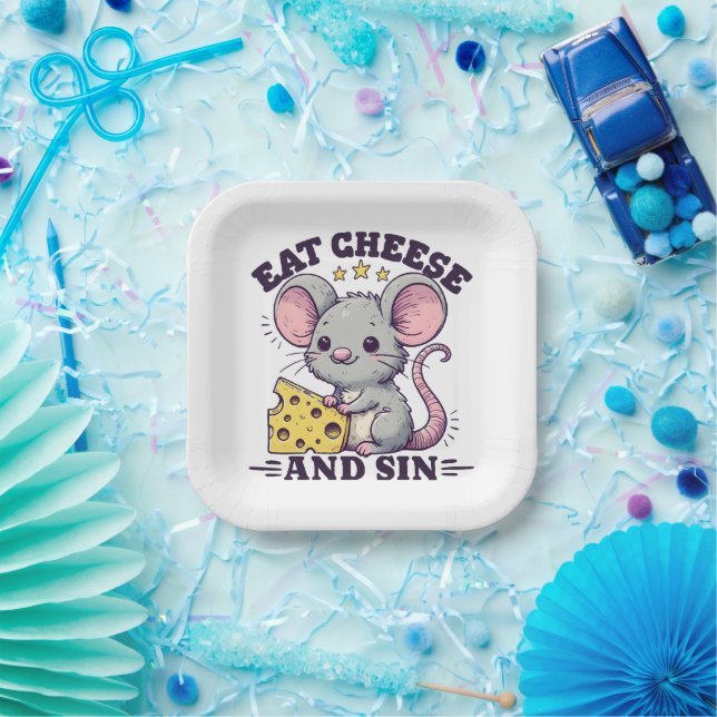 Eat Cheese And Sin Paper Plate (Party)