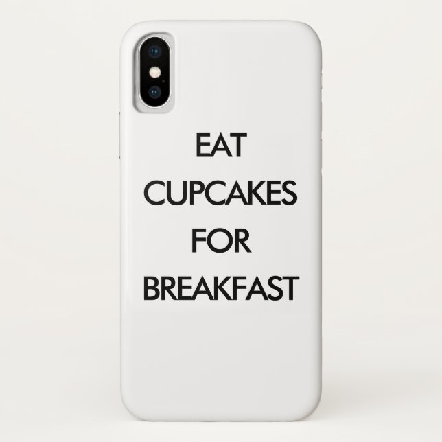 EAT CUPCAKES FOR BREAKFAST iPhone Case (Back)