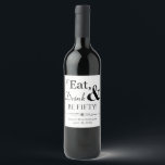 Eat Drink and Be Fifty Funky Retro 50th Birthday Wine Label<br><div class="desc">It's going to be a heck of a 50th birthday party so dress up your wine bottles with this funky retro Eat,  Drink & Be Fifty! beverage stickers. Matching party supplies available.</div>