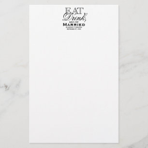 Eat, Drink, and Be Married Custom Wedding Stationery