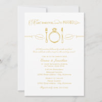Eat Drink and Be Married Gold Rehearsal Dinner