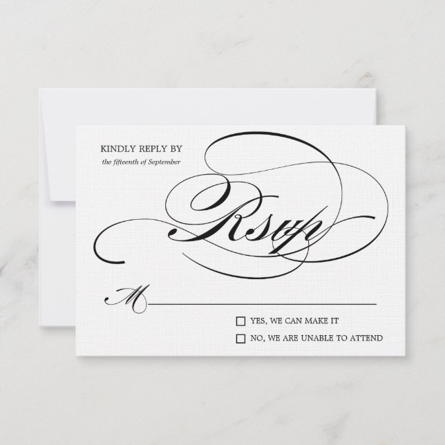 EAT, DRINK AND BE MARRIED LIMITED EDITION | RSVP CARD (Front)