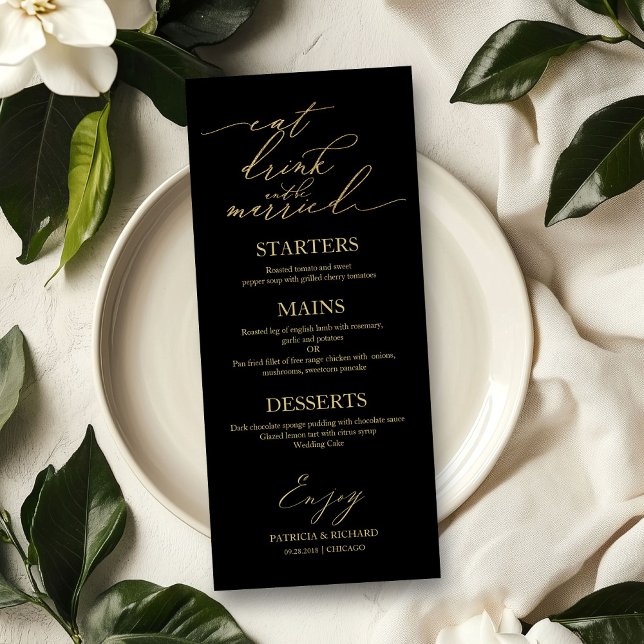 Eat Drink and Be Married Menu For Plate (Creator Uploaded)