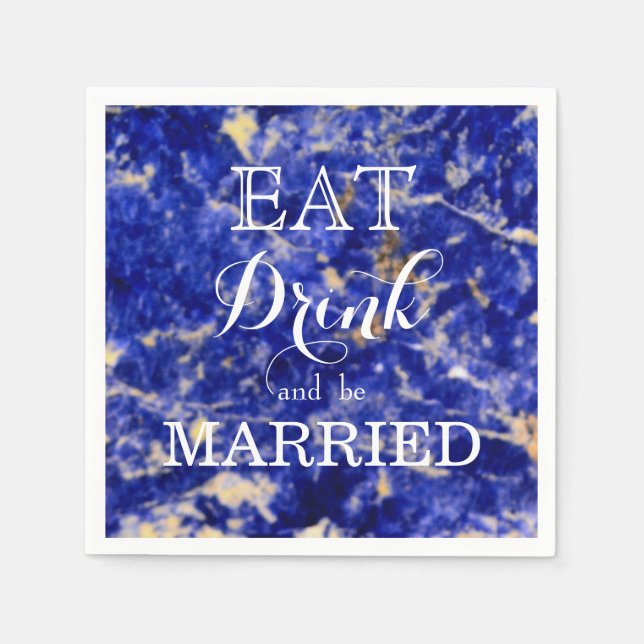 Eat Drink and be Married Napkin (Front)
