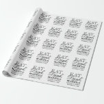 Eat, Drink, and Be Married Personalized Wedding Wrapping Paper<br><div class="desc">A nostalgic vintage typographic design with script and plain type elements. Solid plain white background is pretty for a summer or outdoor wedding theme. Dine,  have food,  consume beverages,  and me merry while participating in nuptials</div>