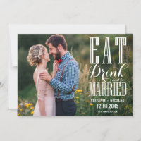 Eat Drink and Be Married Photo Save the Date