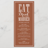 Eat, Drink and Be Married Terracotta Wedding
