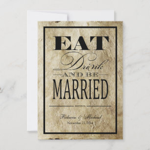 Eat Drink and be Married - Vintage Paper Invites