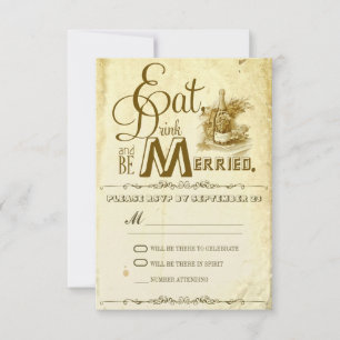 eat drink and be married vintage wedding rsvp