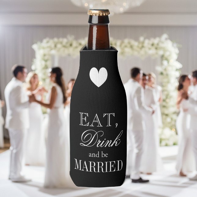 Eat drink and be married wedding bottle coolers (bottle cooler for wedding party)